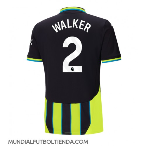 Camiseta Manchester City Kyle Walker #2 Segunda Equipación Replica 2024-25 mangas cortas